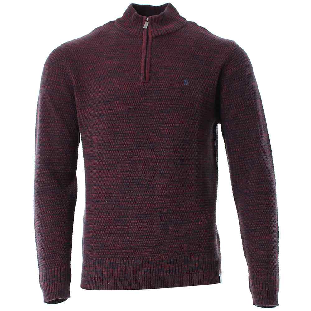 Burgundy half zip clearance jumper