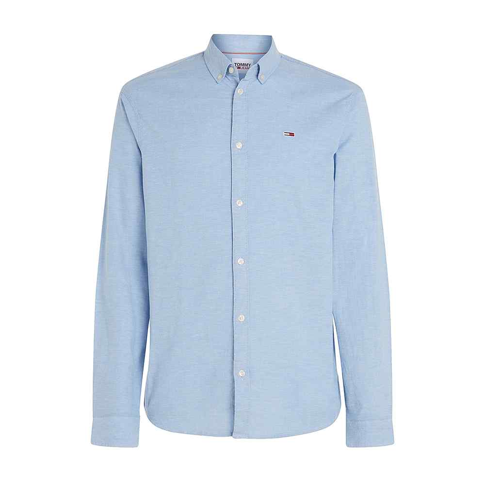 Tommy Jeans Slim Stretch Oxford Shirt in Blue Dm0dm09594